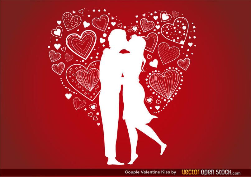 Couple Valentine's Kiss Couple Valentine's Kiss