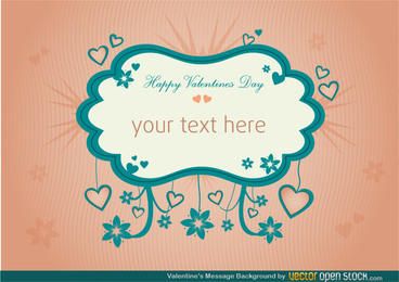 Fondo del mensaje de San Valentín