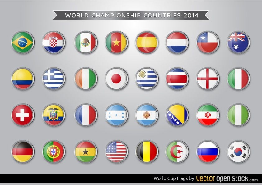 Bandeiras da Copa do Mundo Brasil 2014