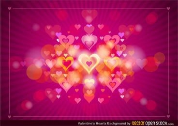 Valentine's Hearts Background Vector Download