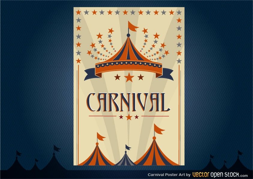 Design de cartaz de carnaval