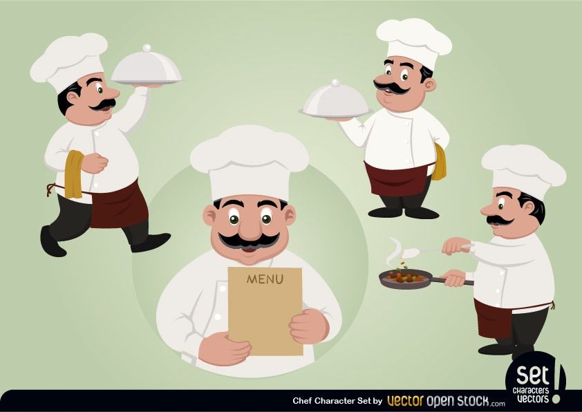Conjunto de caracteres de chef
