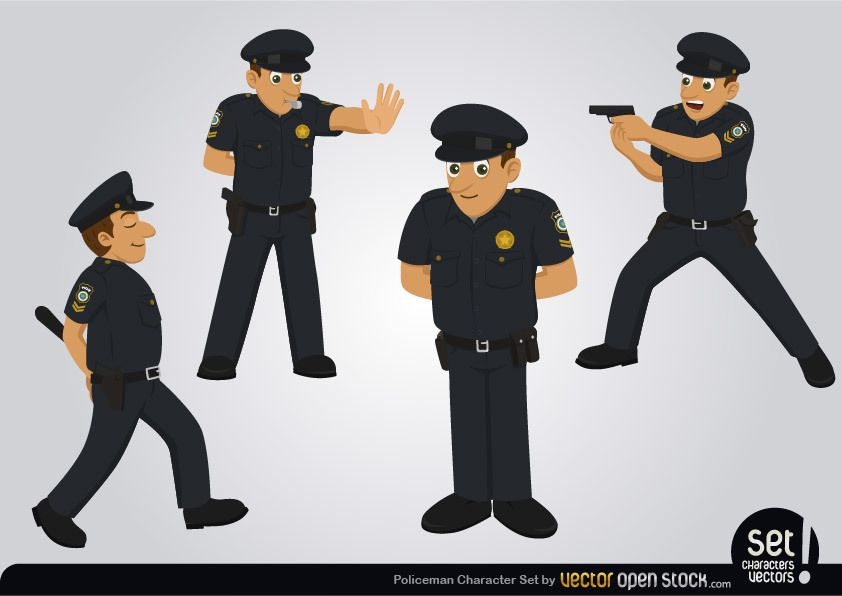 Conjunto de caracteres policial