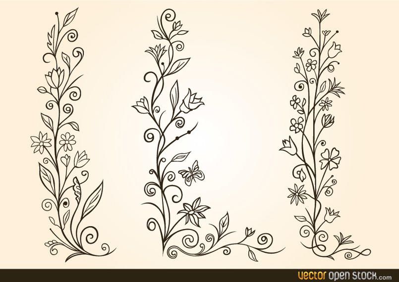 Diseño de flores ornamentales Diseño de flores ornamentales