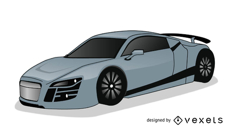 Nissan GTR ilustración coche de lujo