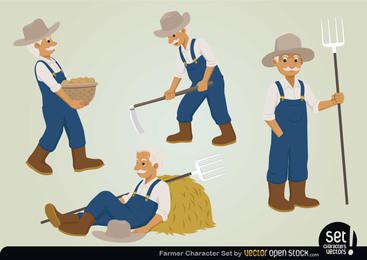 Conjunto de caracteres do agricultor Conjunto de caracteres do agricultor