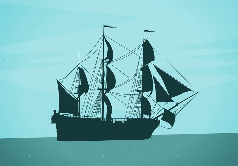 Silhouette Pirate Ship Silhouette Pirate Ship