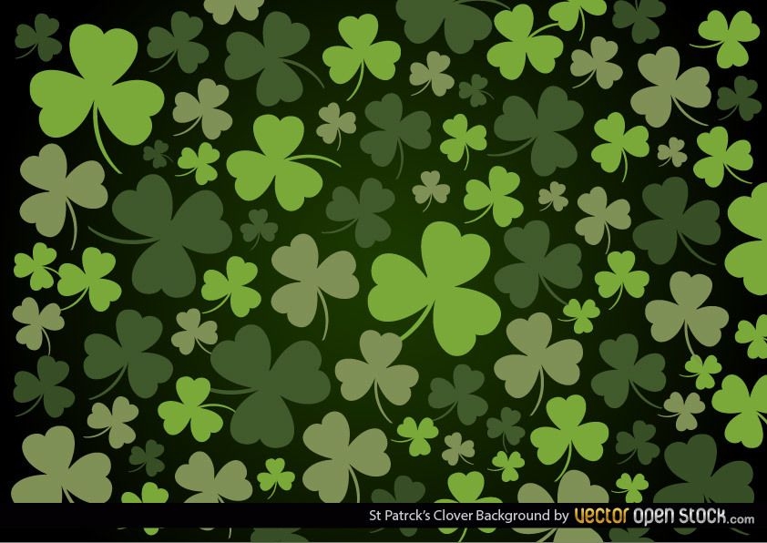 St. Patrick&#39;s Clover Hintergrund