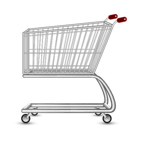 Carrinho de compras 3D realista Carrinho de compras 3D realista
