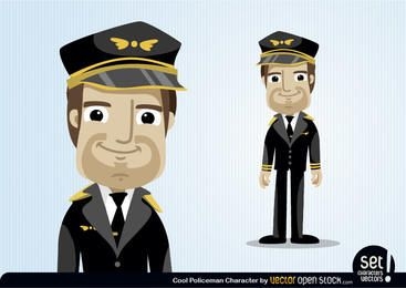 Personagem de desenho animado do piloto