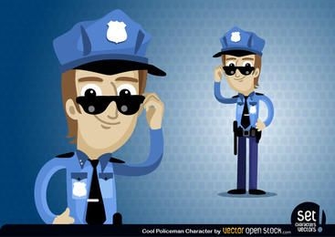 Personaje de dibujos animados de policía