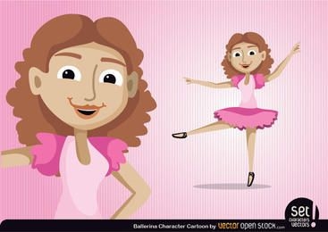 Personaje de dibujos animados de bailarina
