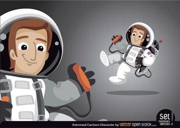Astronauten-Zeichentrickfigur