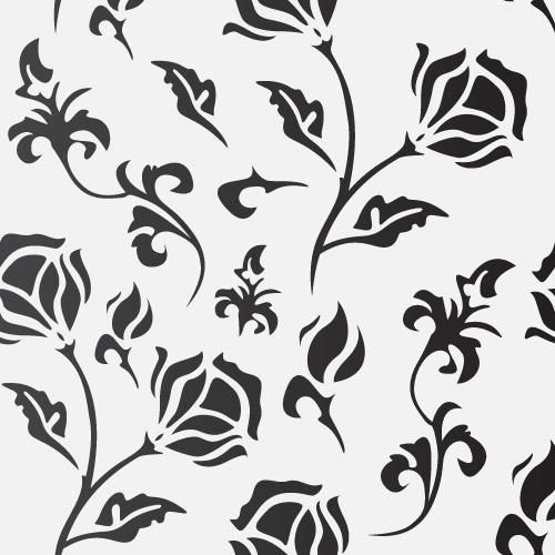 Flat Seamless Flourish Pattern Flat Seamless Flourish Pattern