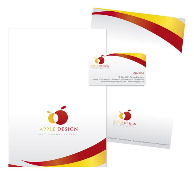 Stationary design on Yellow and Red Stationary design on Yellow and Red