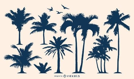 Palm Trees Silhouettes 3