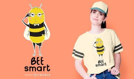 Diseño de camiseta de abeja inteligente