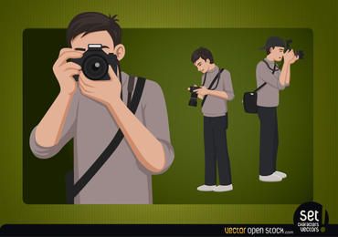 Photographer Young Character Photographer Young Character