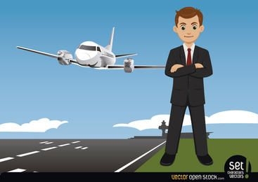 Empresário em um aeroporto