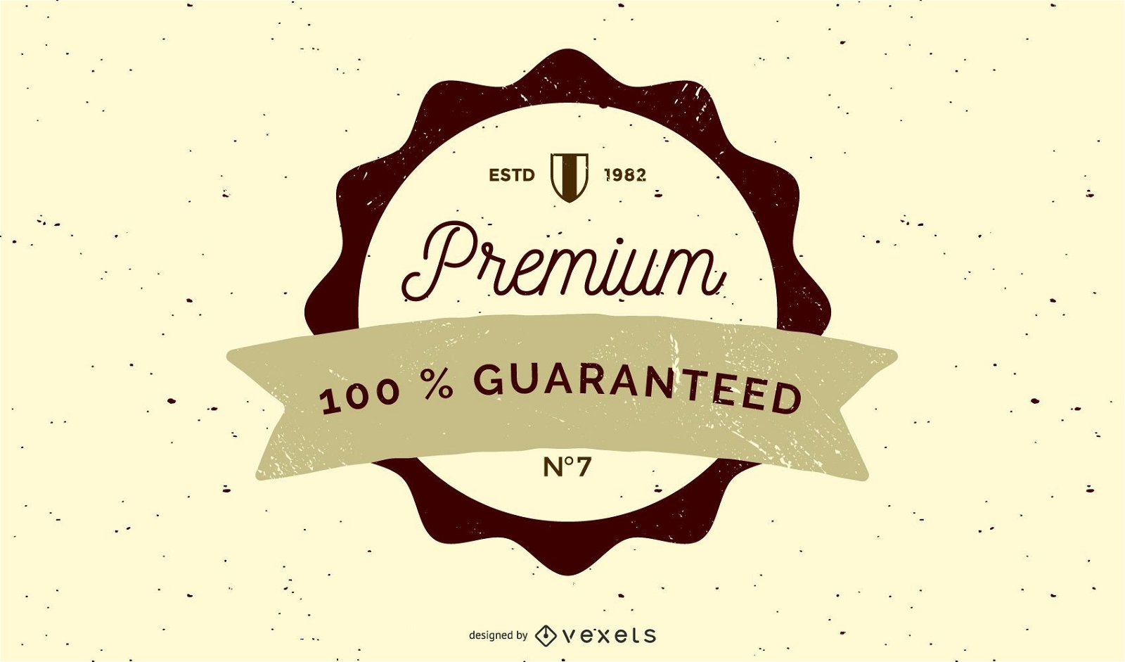 Vintage Rounded Guaranty Label