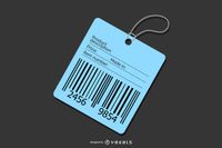 Blue Barcode Price Tag Vector Download