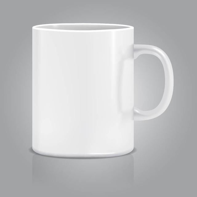 Download Realistic White Cup - Vector Download