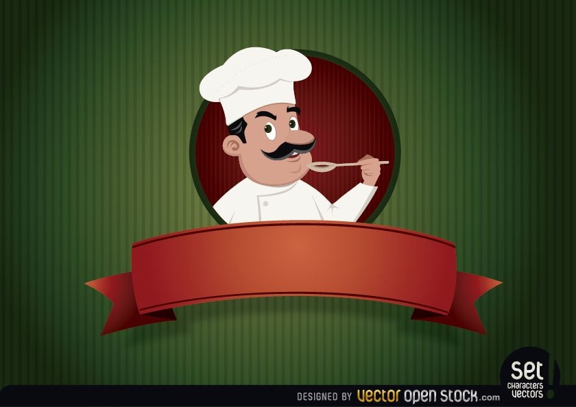 Logotipo del restaurante con chef