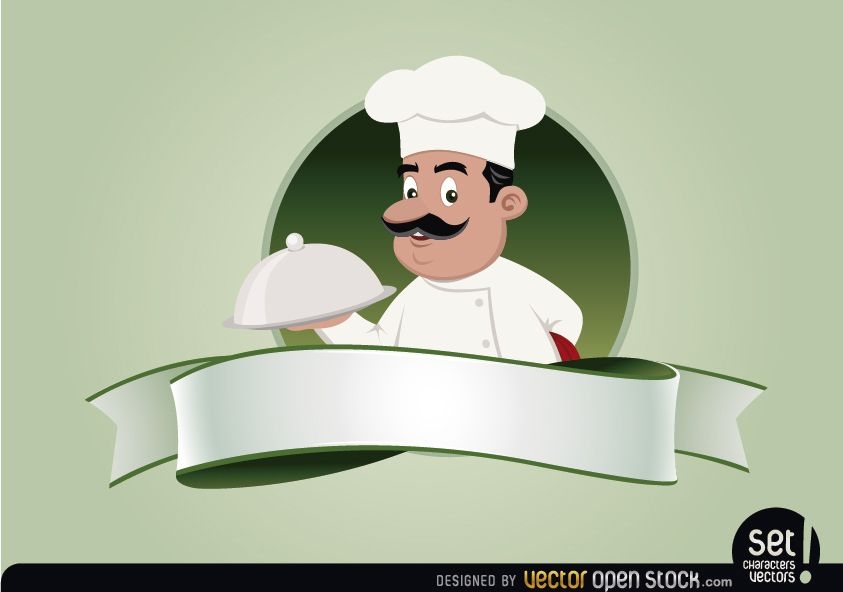 Emblema de restaurante con chef