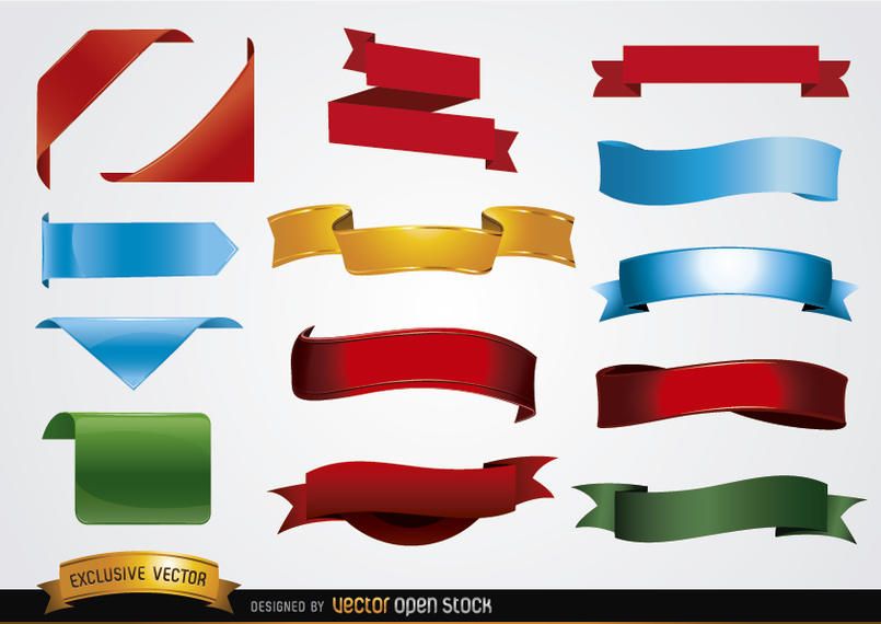 Formas de banner colorido Formas de banner colorido