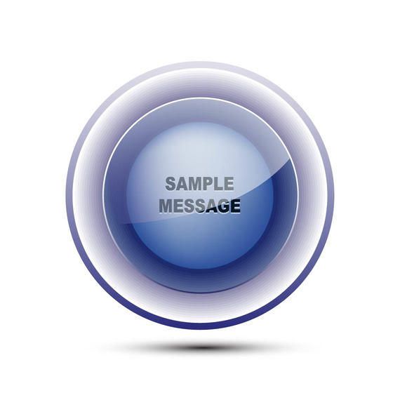 Blue Glassy Sphere Button Blue Glassy Sphere Button