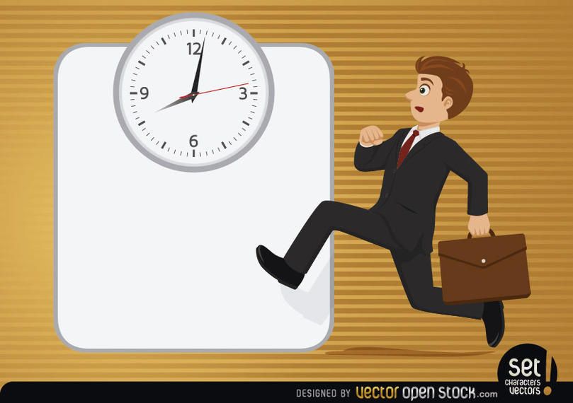 Ejecutivo corriendo con reloj Ejecutivo corriendo con reloj