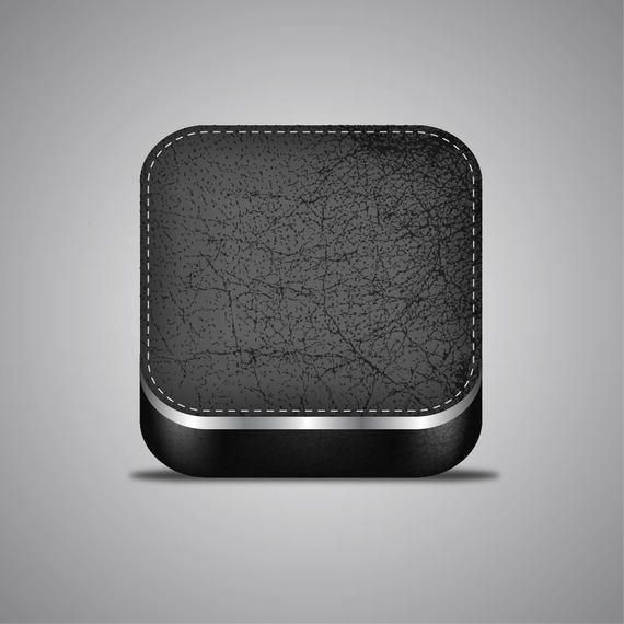 Stylish 3D Realistic Leather App Icon Stylish 3D Realistic Leather App Icon