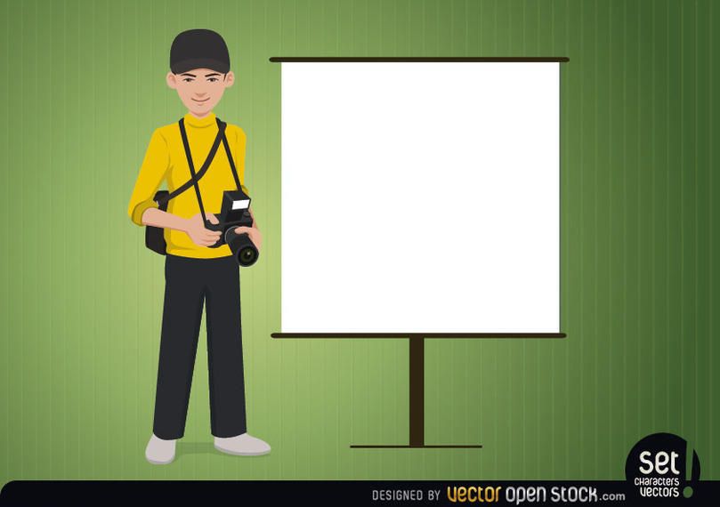Photographer with a blank Screen Photographer with a blank Screen