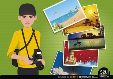 Reisefotograf-Konzept