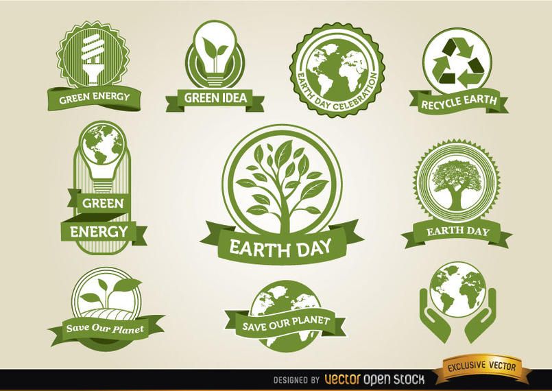 Earth Day Labels Earth Day Labels