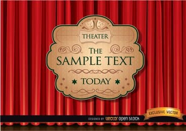 Theater ad with red curtain
