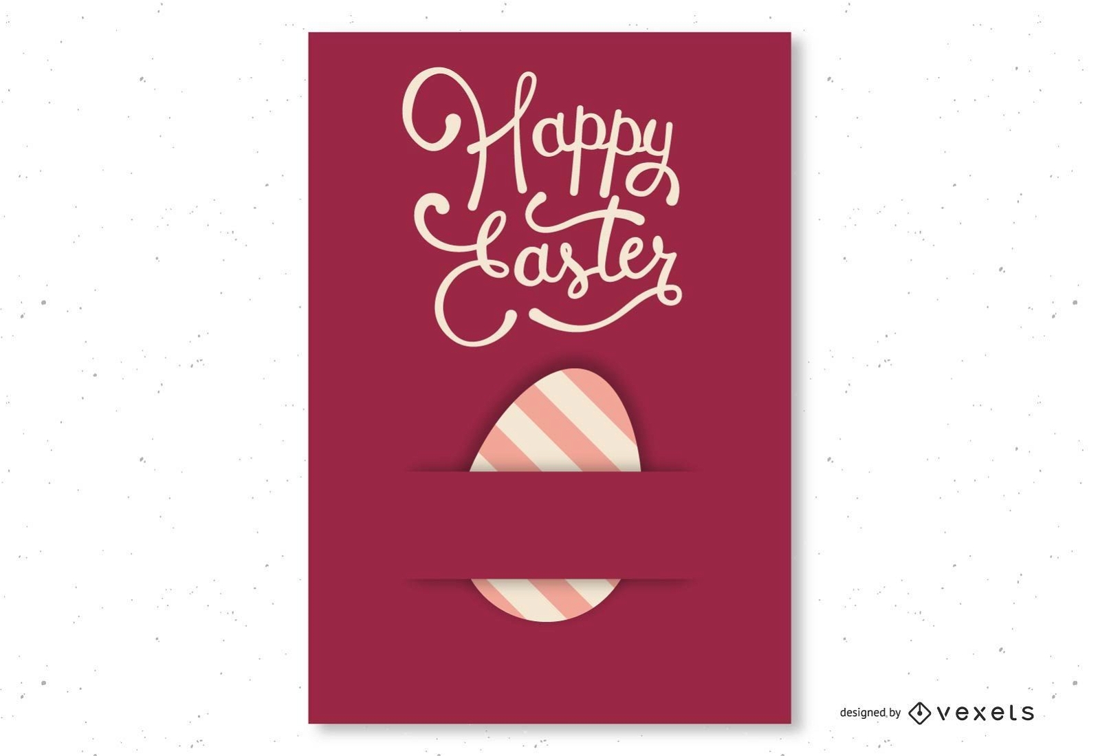 Red Flat Easter Card