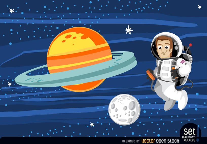 Astronaut floating in outer space Astronaut floating in outer space