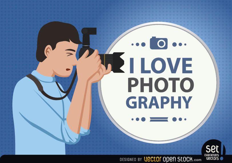 Fotógrafo ama su profesión Fotógrafo ama su profesión