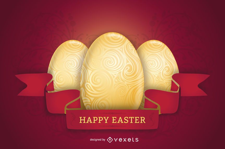 Easter Themed Shiny Red Poster Easter Themed Shiny Red Poster