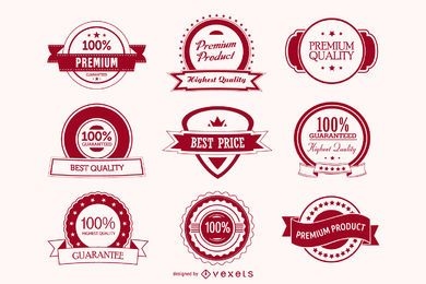 Classy Conceptual Red Badge Pack