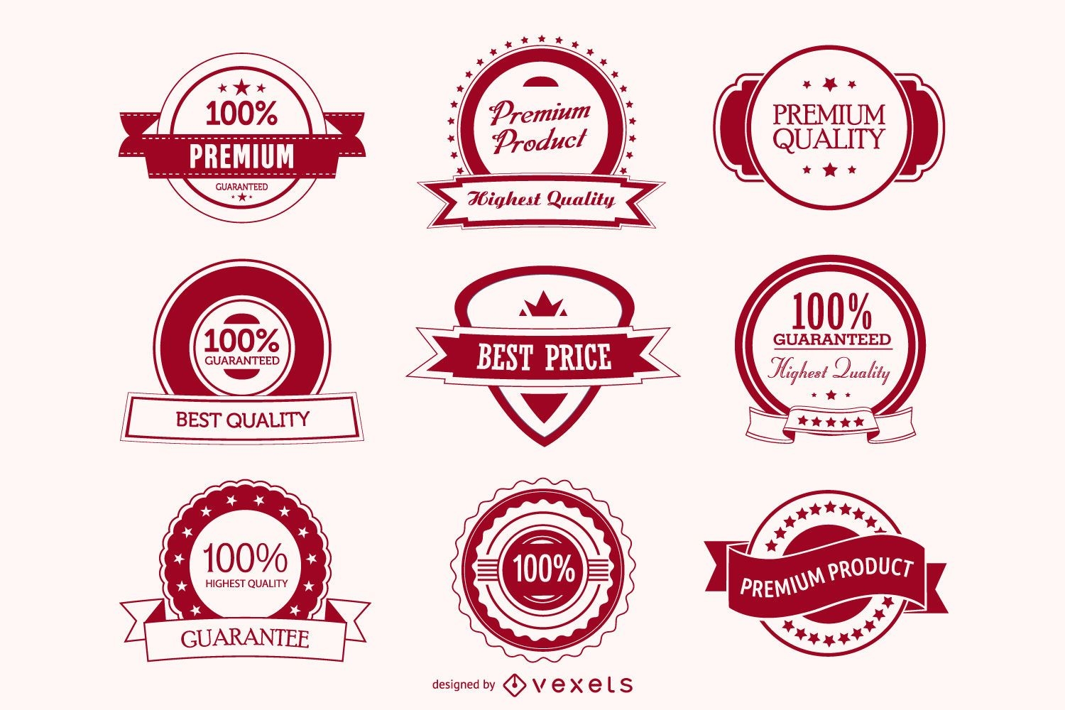 Classy Conceptual Red Badge Pack