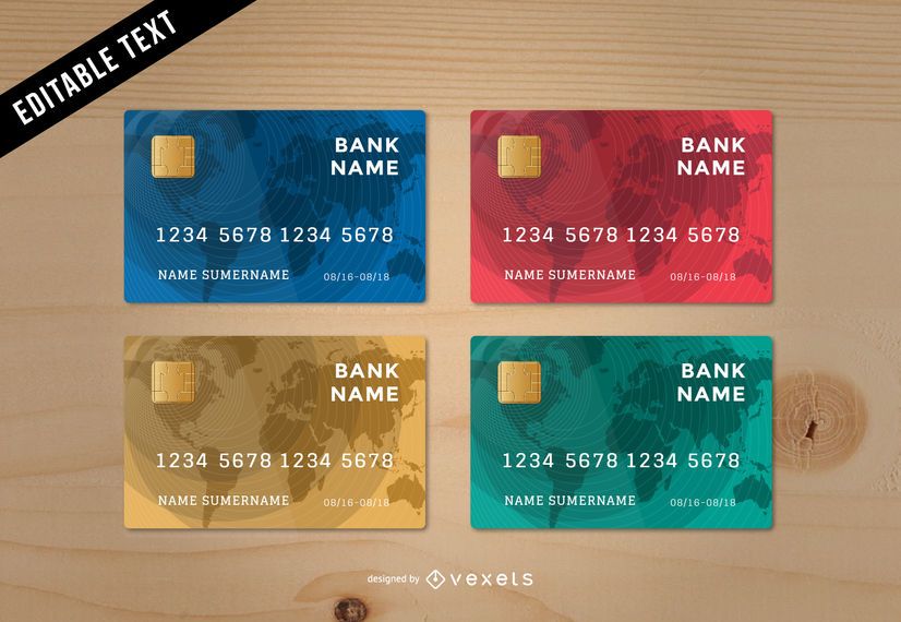 Impresionante plantilla de tarjeta de crédito Impresionante plantilla de tarjeta de crédito