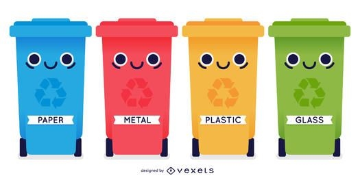 4 Funky Recycle Bin Containers
