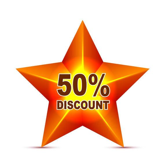 Red Star Discount Tag Red Star Discount Tag