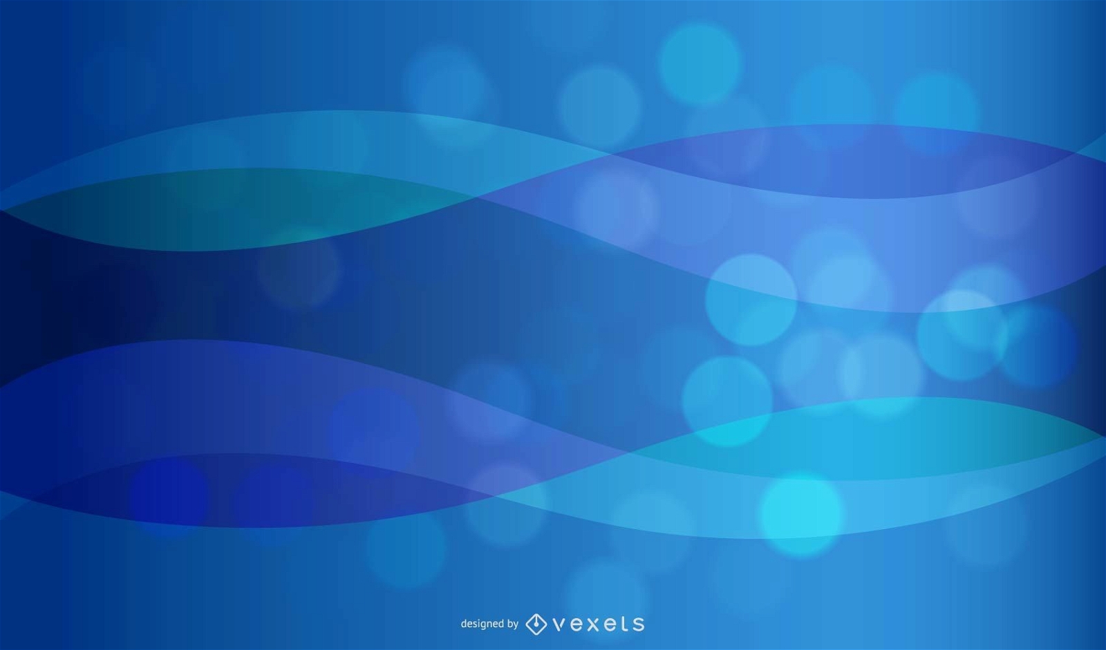 Blauer Hintergrund mit verschwommenen Bokeh-Blasen