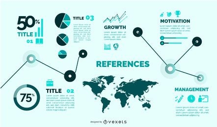 Flat Style Template Infographic Set