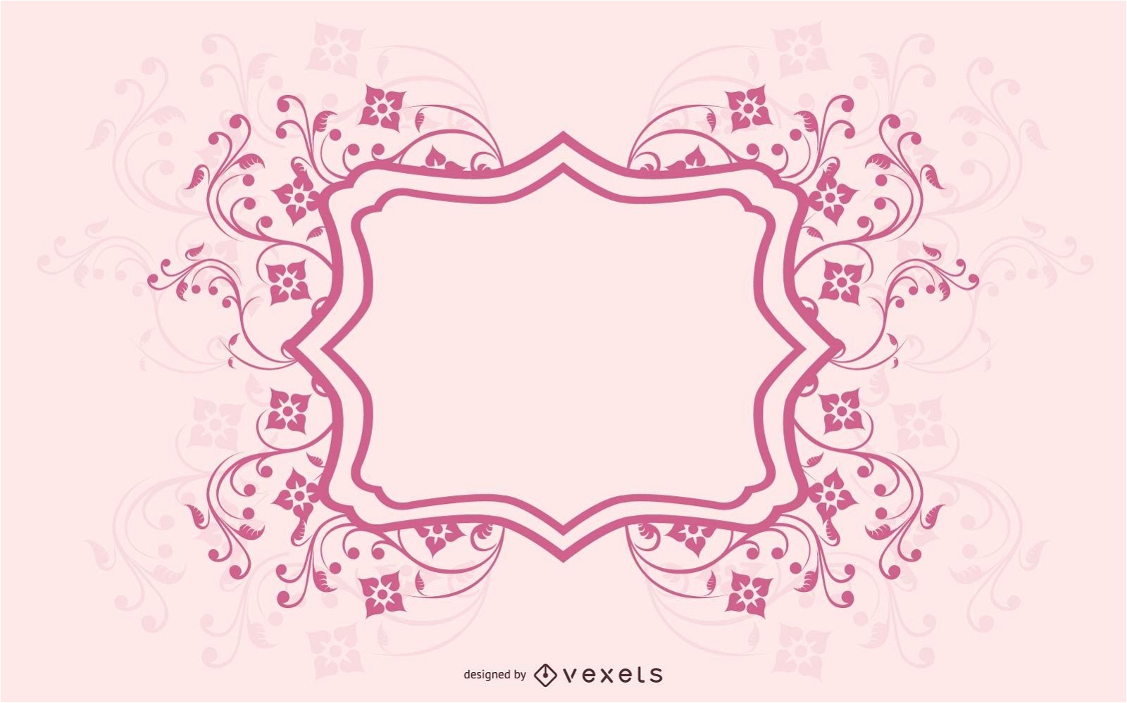 Template Invitation Card with Soft Spiral Lines