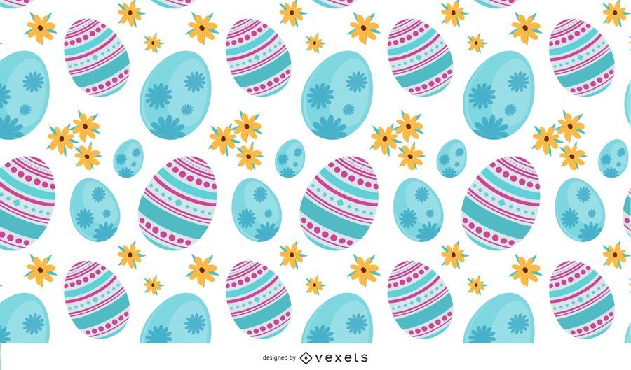 4 Seamless Easter Egg Backgrounds - Vector Download