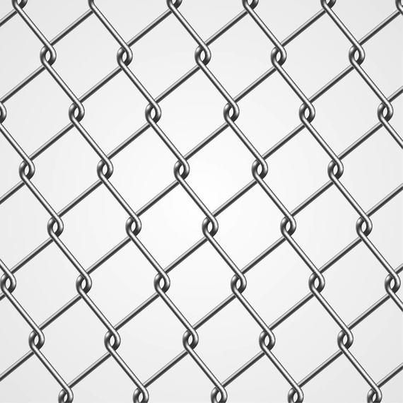 Cerca de cadena de metal realista Cerca de cadena de metal realista